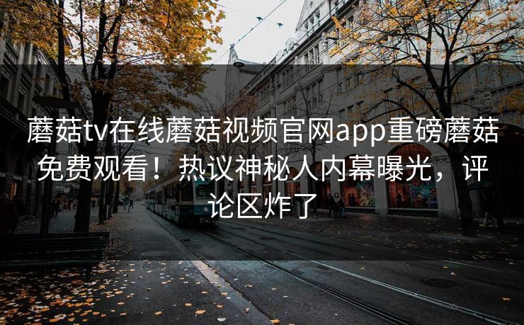 蘑菇tv在线蘑菇视频官网app重磅蘑菇免费观看！热议神秘人内幕曝光，评论区炸了